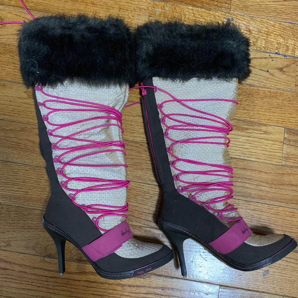 Baby phat heel boots